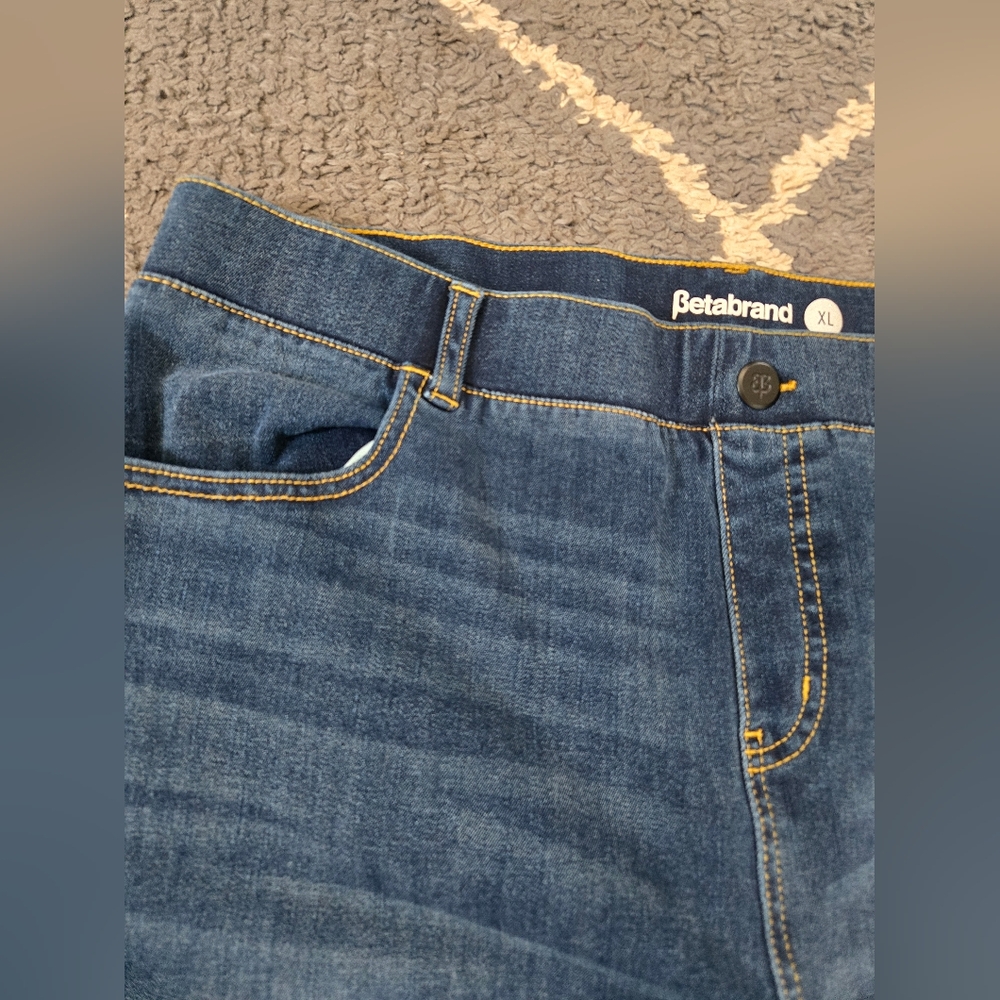 Betabrand Marin Bootcut Stretch Yoga Denim Dark Vintage Wash Size: XL - Picture 6 of 13